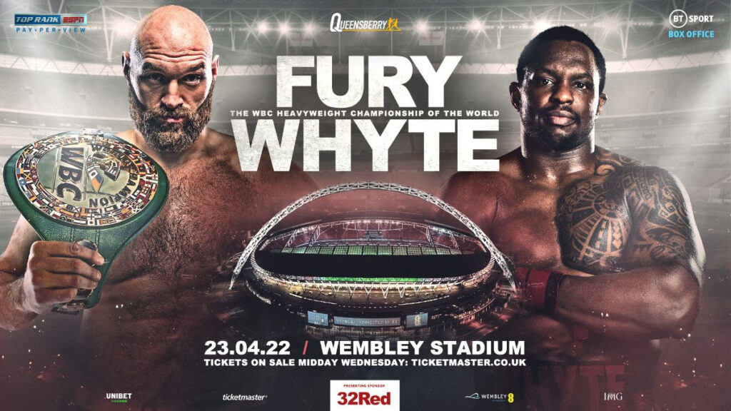 Tyson Fury vs Dillian Whyte poster.