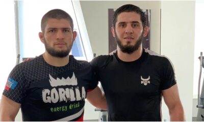 Omslagsbild Islam Makhachev tillsammans med Khabib