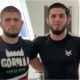 Omslagsbild Islam Makhachev tillsammans med Khabib